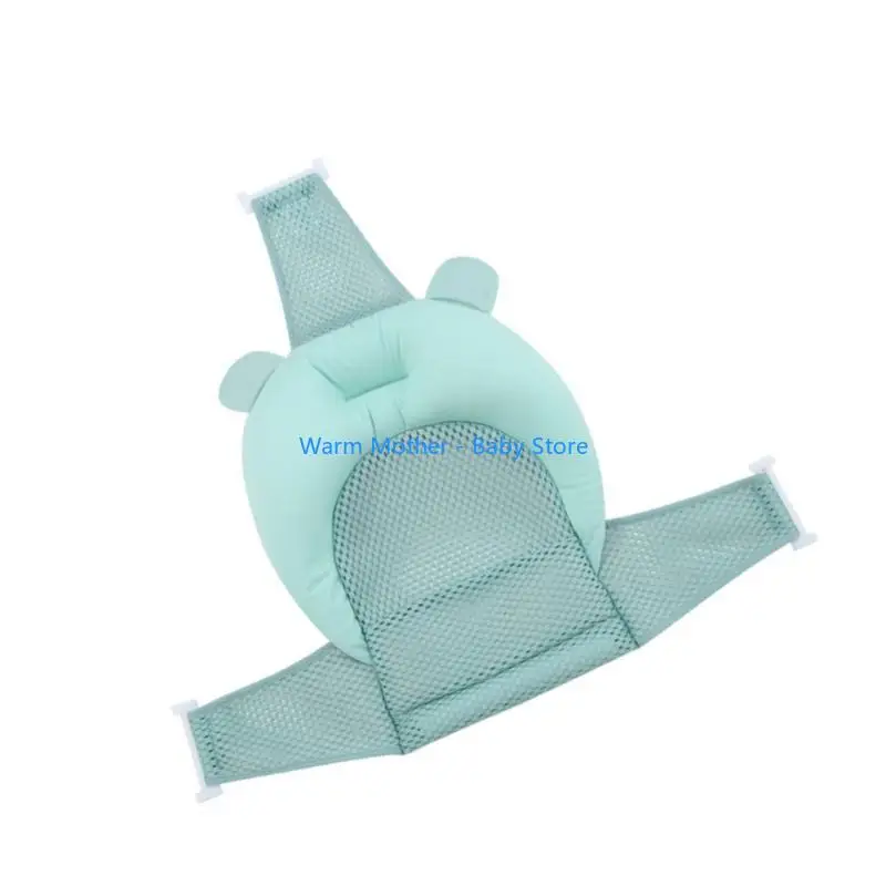 

2 in 1 Newborns Bath Support Mat Lovely Baby Bathing Pad Shower Net Cushion with Soft Fabric for Daily Comfort 57QE