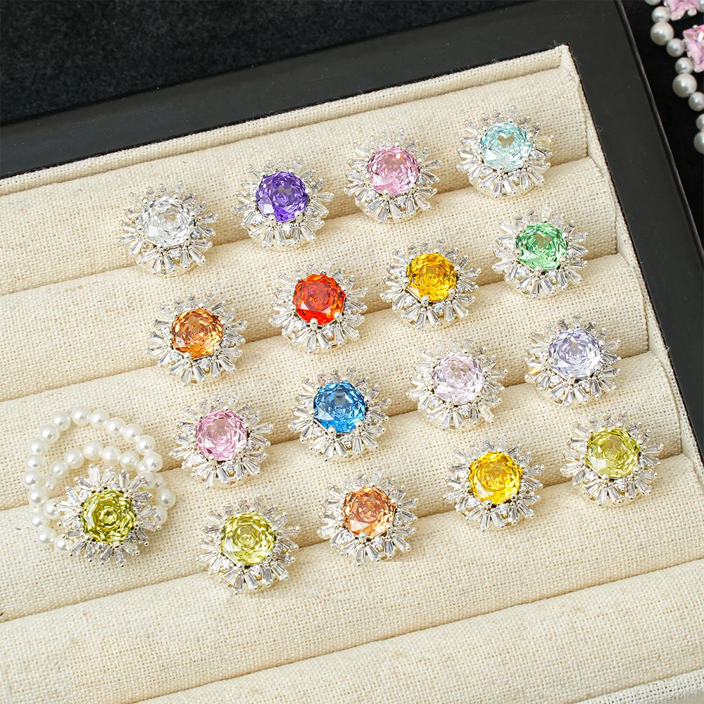 18k Zircon Cut Full Zircon Accessories For Women Handmade DIY Beaded Bracelet Necklace Jewelry Materials Wedding Jewelry Gifts