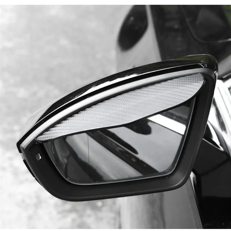 2PCS Car Rearview Mirror Rain Eyebrow Carbon Fiber Universal Rain Shield Reversing Mirror Rain Cover Car Accessories