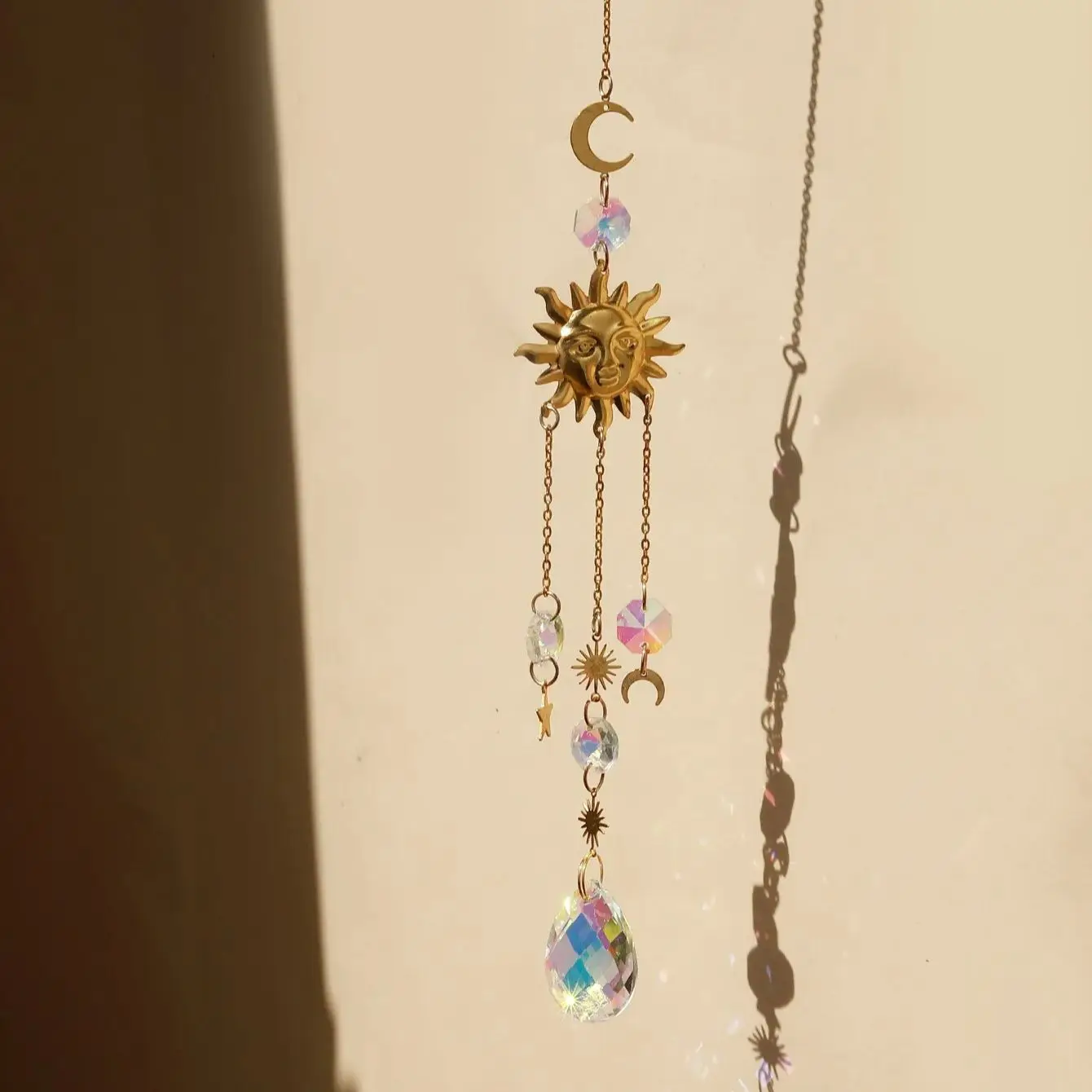 1pc Suncatcher Crystal Patio Window Home Hanging Decoration Pendant