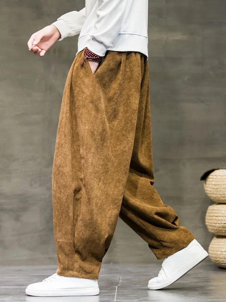 Winter Oversize 5xl Bloomers Pants Women Baggy Corduroy Pantalon Plush Velvet Harem Trousers Casual High Waist Warm Thick Jogger