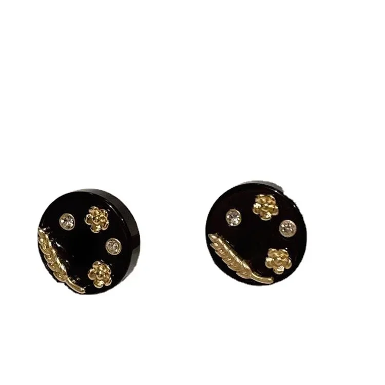 European and American trend acrylic double wheat ear stud earrings