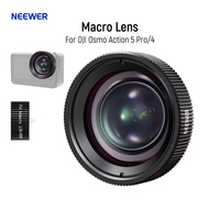 NEEWER Macro Lens Compatible with DJI Osmo Action 5 Pro/4 Action Camera, 2X Magnification, Close Up Photography Accessory
