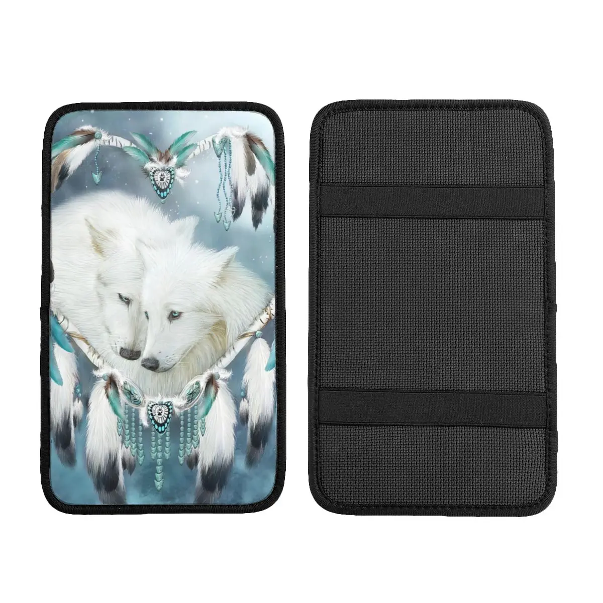 Heart Of A Wolf Car Accessories Car Handrail Box Cushion Custom Print Non-slip Car Armrest Cover