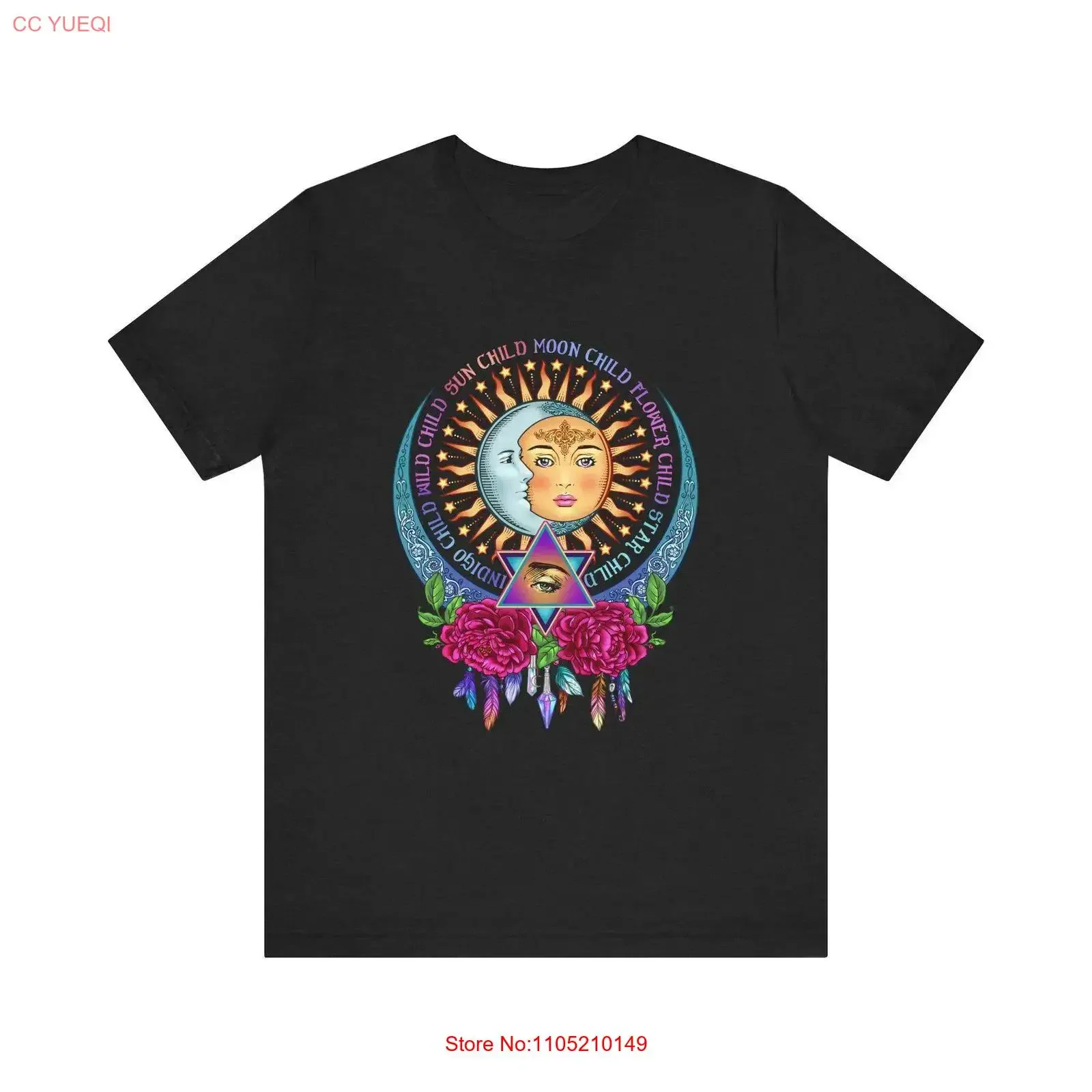 100 Cotton T Shirt Star Child Moon Wild vintage Washed Stylish homme fashion Versatile Breathable Slightly Unisex Stretched