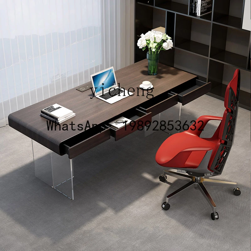minimalist suspension desk acrylic light luxury modern minimalist study boss desk