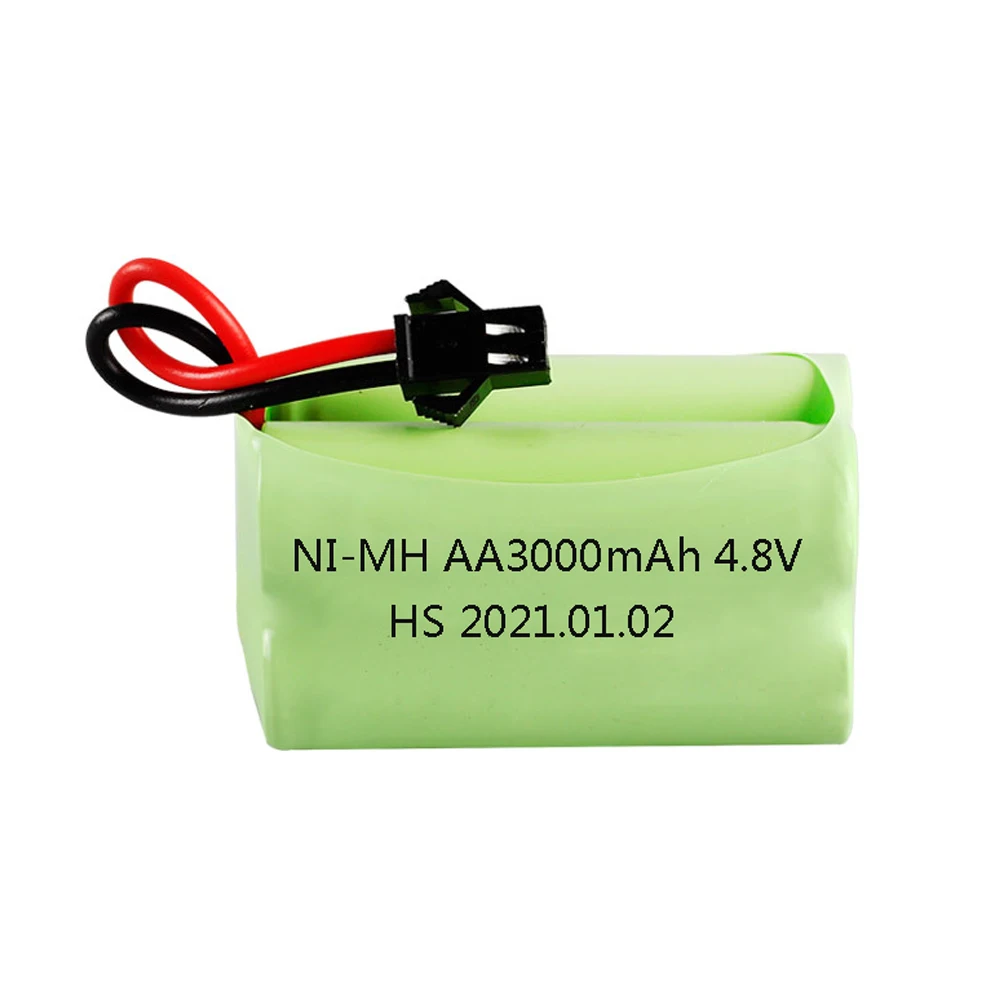 4.8V Rechargeable NI-MH battery and Charger set 4.8 V 3000mah AA NiMH Battery For Rc toys Cars Tanks Robots Boats Guns accessory