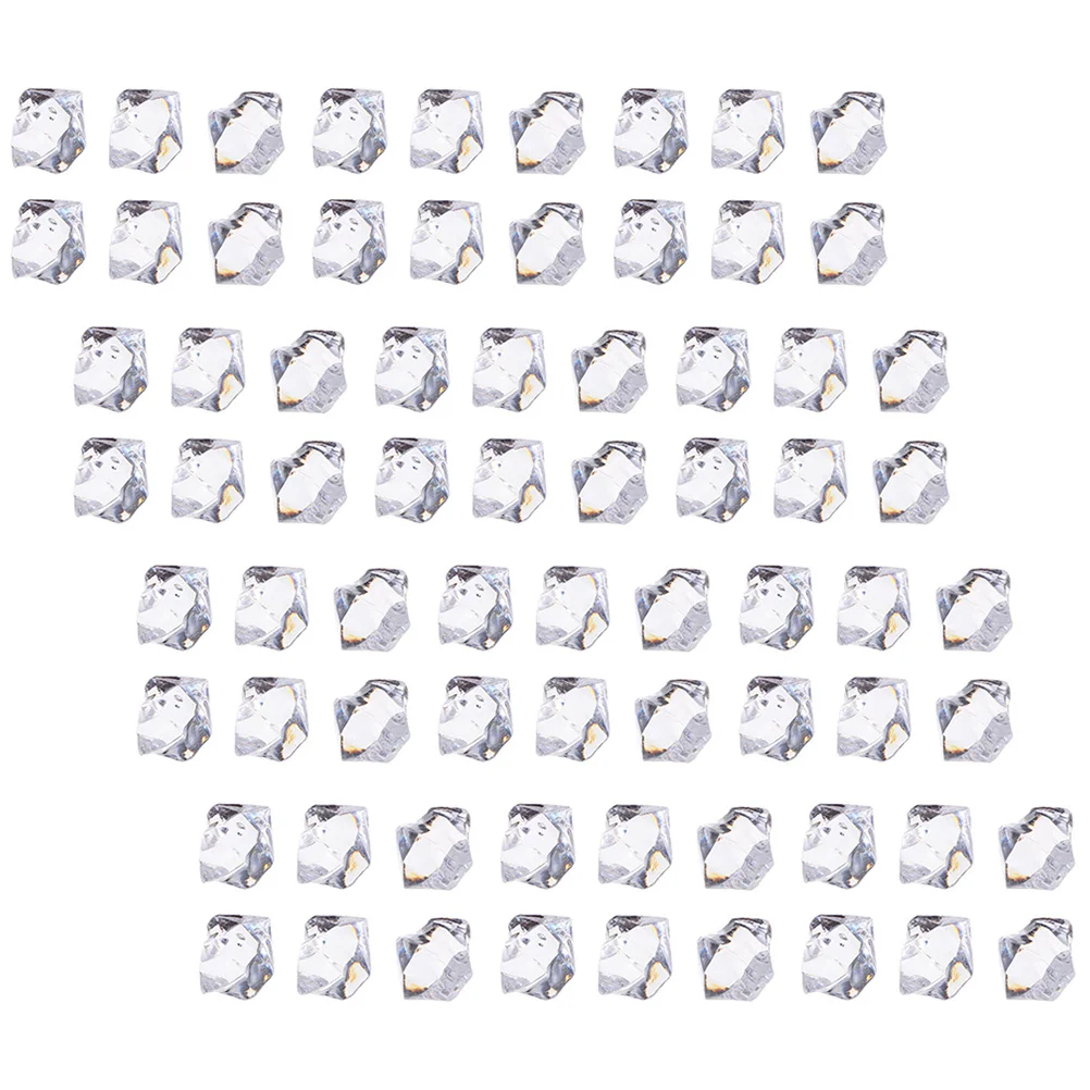 

260Pcs Clear Artificial Fake Ice Cubes Crushed Plastic Ice Rocks for Vase Filler Decoration Photography Props Photography Props