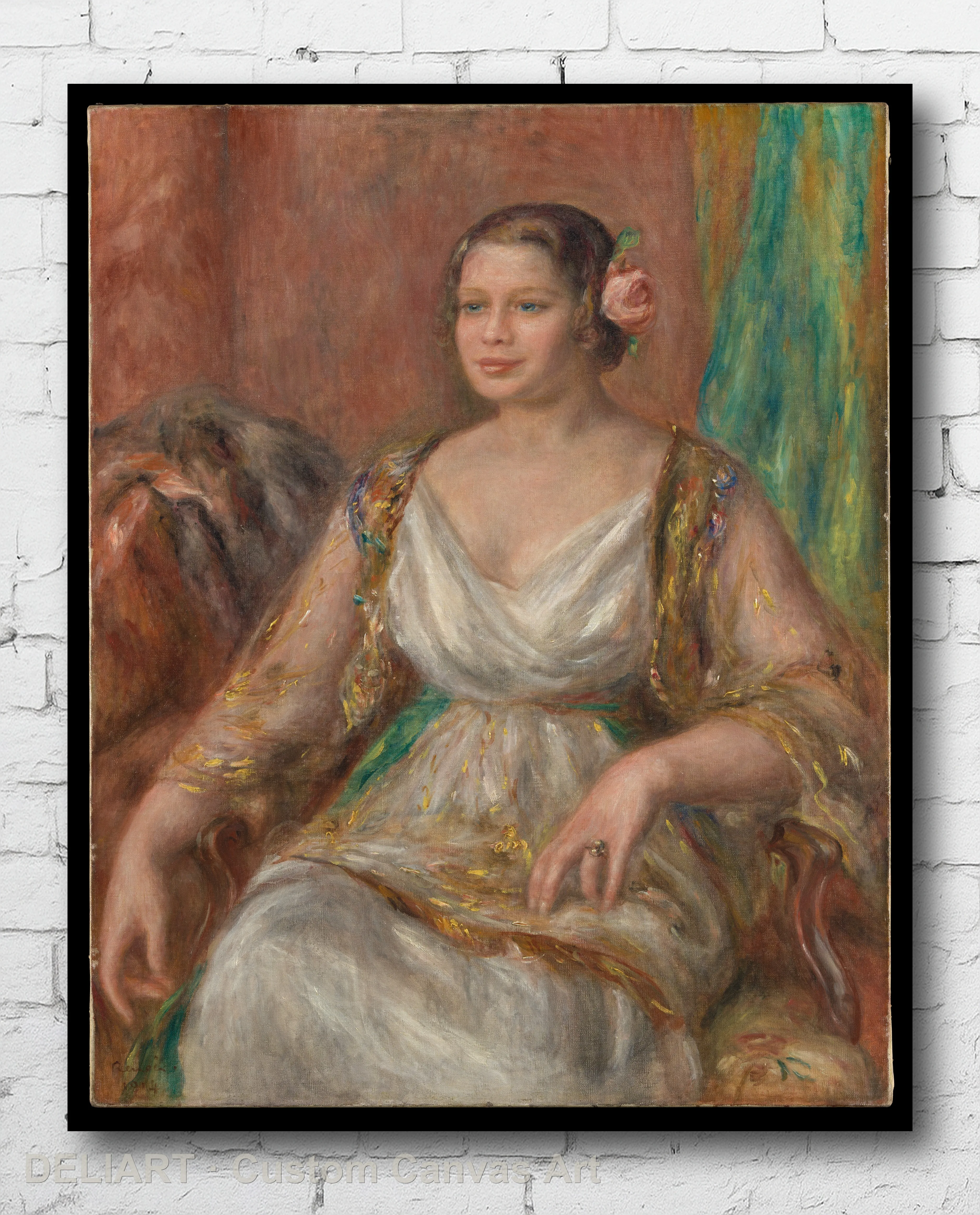 Tilla Durieux (Ottilie Godeffroy, 1880–1971) de Auguste Renoir, 1880 - Impresión de arte impresionista sobre lienzo, decoración de pared