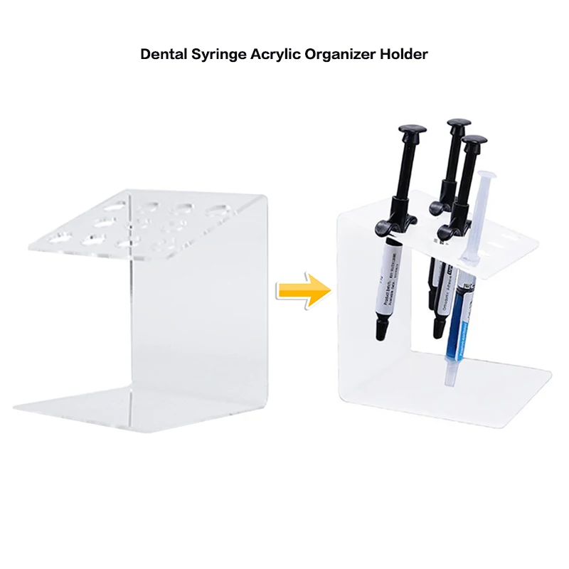 

1PCS Dental Syringe Acrylic Organizer Holder Case Composite Resin Holder Laboratory Dental Clinic Supplies