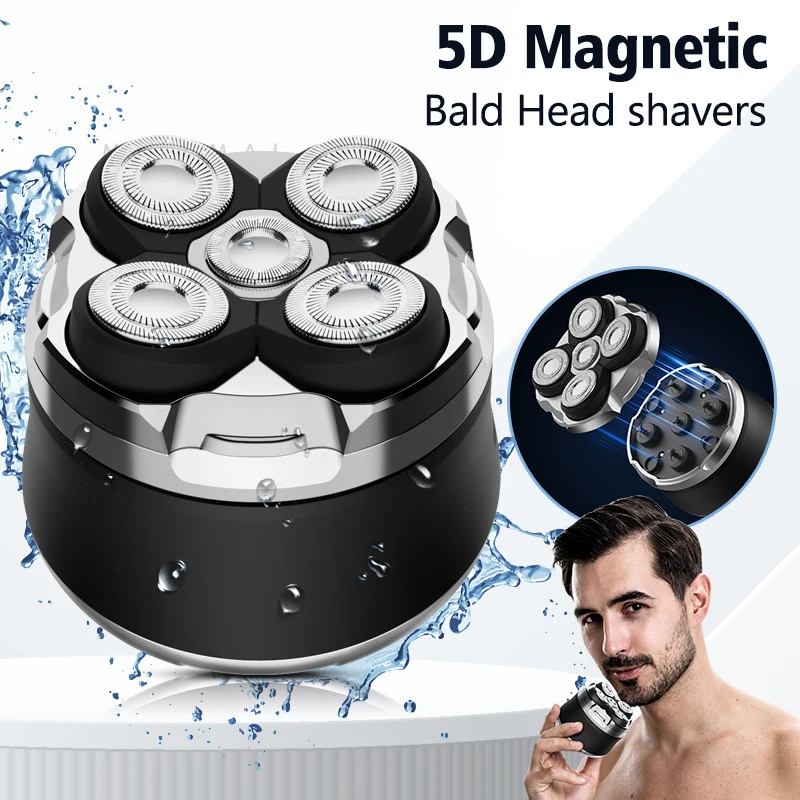 Head Shavers for Bald Men, 5D Magnetic Bald Head shavers, 10000 RPM High Speed Motor for Fast Shaving, Waterproof Skull Shaver