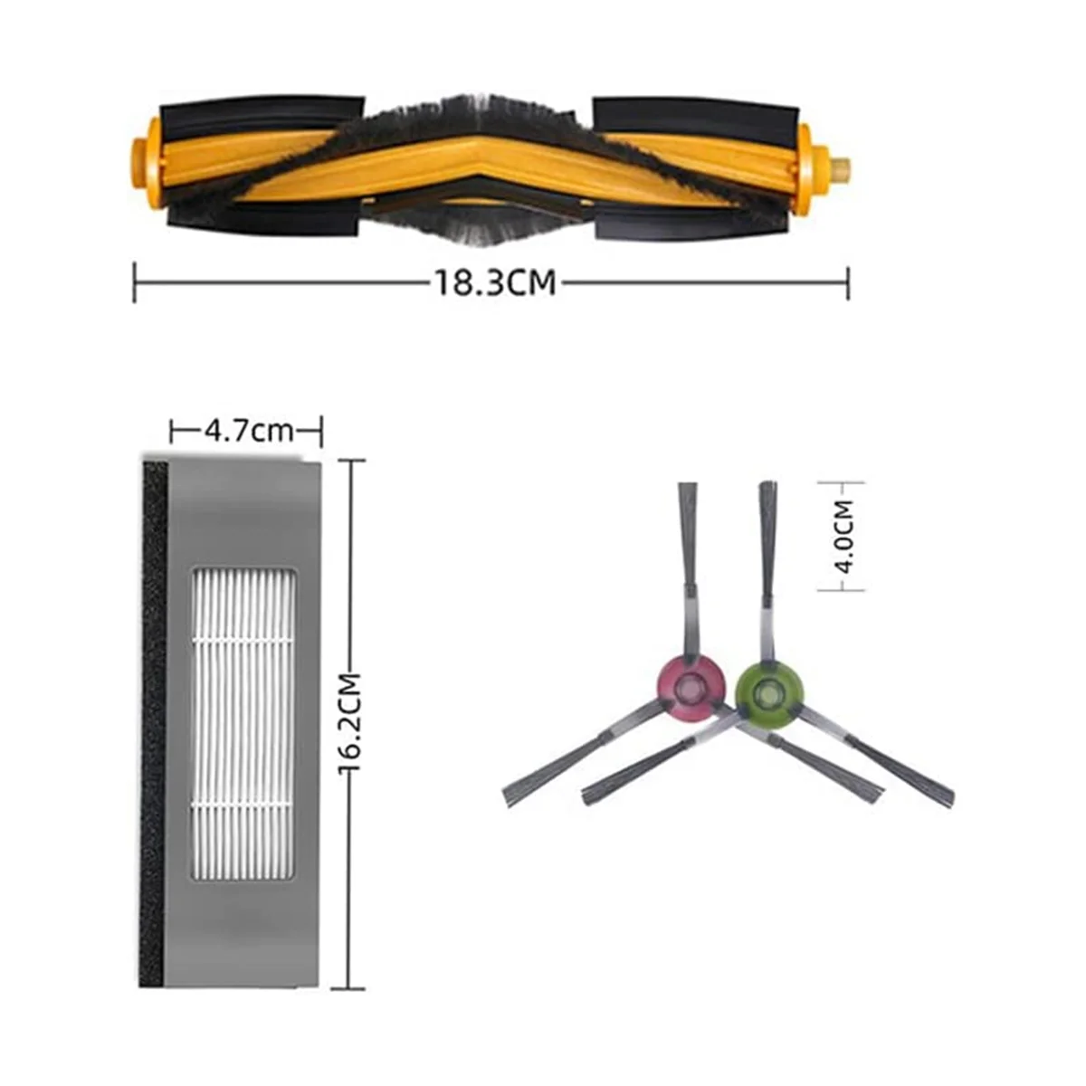 Zubehör für Deebot Ozmo 950/920/N8/T8/T8+/T8 +/T9/T5 Staubsauger Hauptbürste, Filter, Seitenbürsten