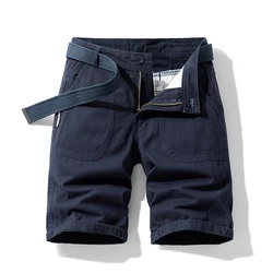 Loose Cropped Pants Men's 2024 Summer New Outdoor Work Clothes Shorts Casual Versatile Youth Straight Cotton Middle Pants