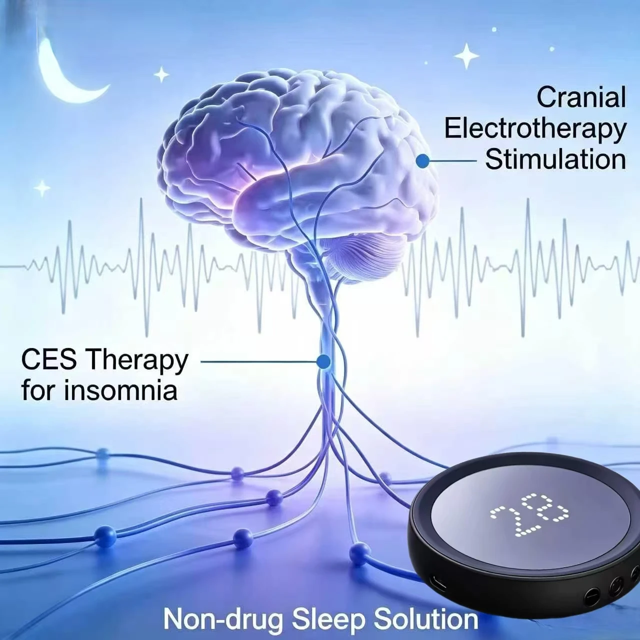 CES Vagus Nerve Stimulator Ear Clip Rechargeable 2026 Upgrade for Sleep Aid Mood Support Anxiety Relief