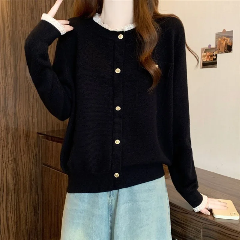 

Xiaoxiangfeng свитер женский осенне-зимний французский универсальный вязаный топ свободный и утягивающий низ