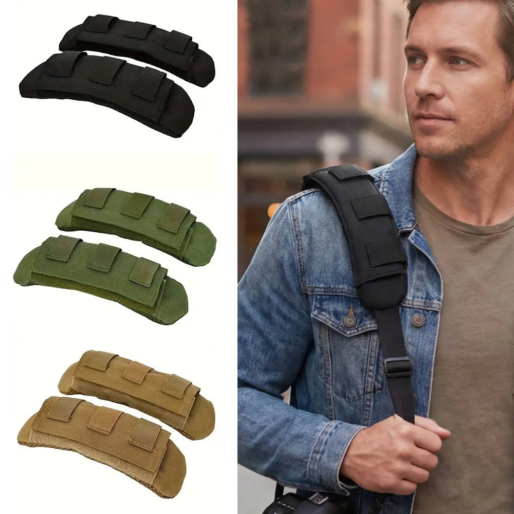 Backpack Shoulder Strap Pad Pressure Relief Comfortable Breathable Mesh Protect Pads For Hiking Hunting Outdoor Vest Accessories