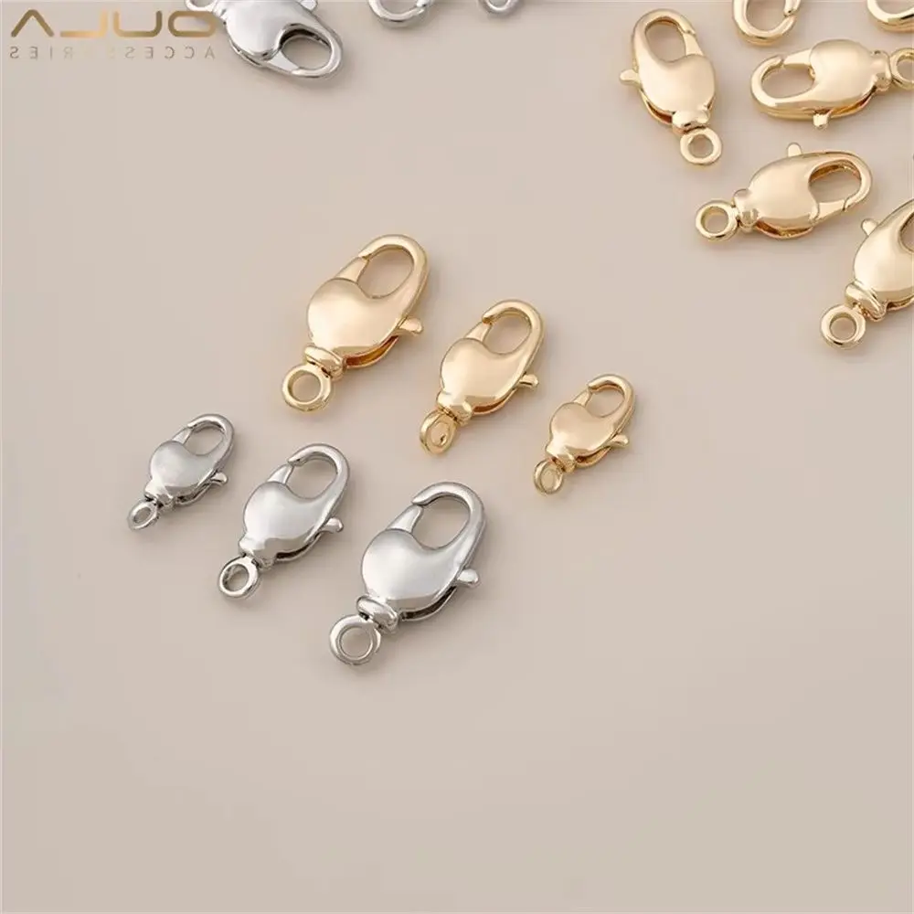 Universal Rotating Buckle Korean Lobster Buckle 14K Gold-plated Bracelet Necklace Spring Buckle At The End Diy Handmade Accessor