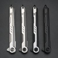2025 NEW M390 Steel Feather Pattern Folding Knife Outdoor Camping Pocket Knife Portable Fruit Knife High Hardness Folding Knife