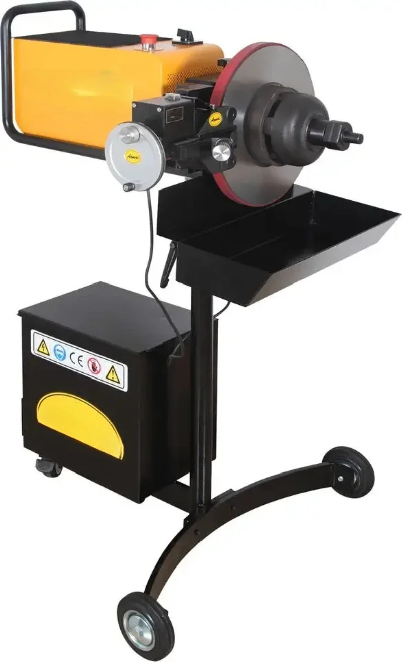 AM983 On and Off Car Brake Disc Cutting Machine Dual-Function On&Off Working Type Automobile Brake disc polishing machine