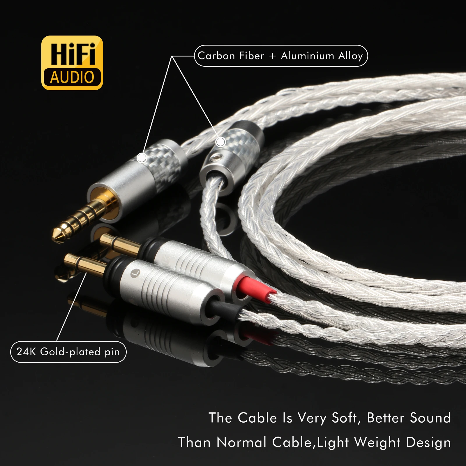 7N OCC 16Cores Headphone Cable For AKG N5005 N30 N40 MMCX IE300  4.4mm 2.5mm 3.5mm XLR Balanced view 2