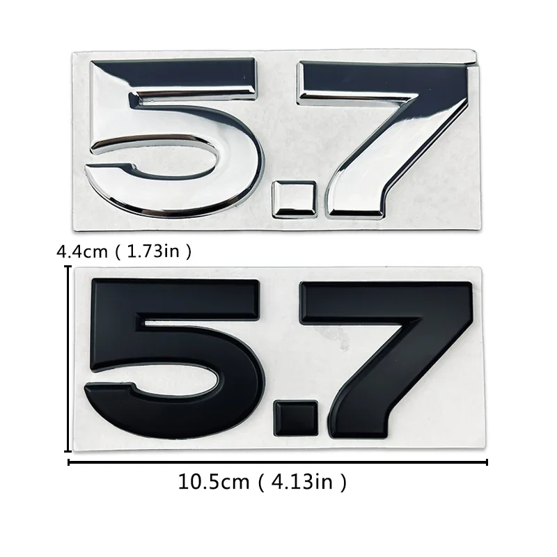 Metal 5.7 Logo Car Side Emblem Sticker Trunk Badge Decal for Toyota Land Cruiser VXR Prado VXL VXR GLX TXL Camry Corolla Supra