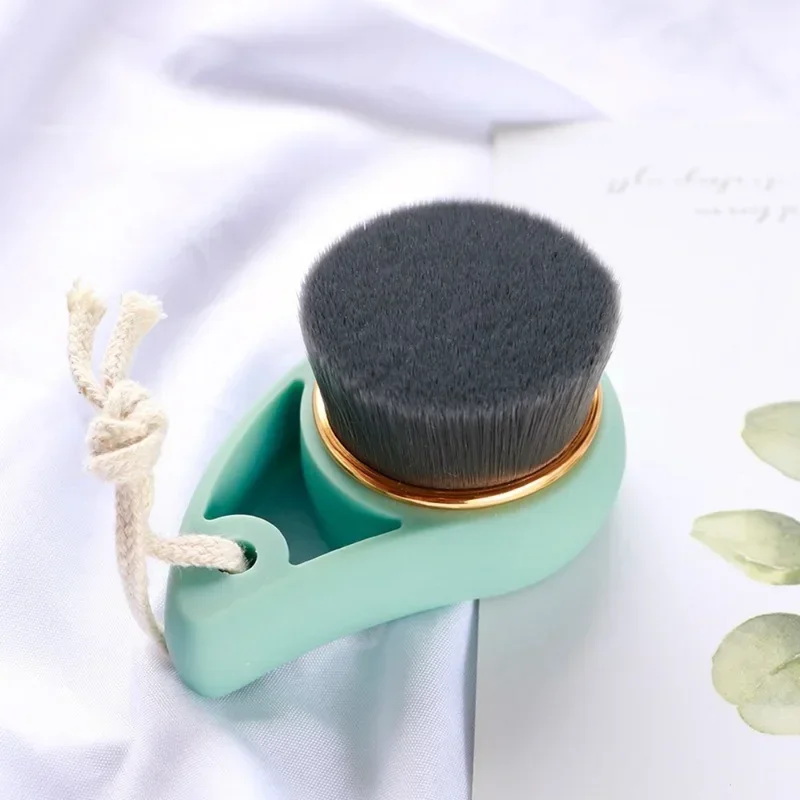 Spazzola di bellezza a forma di virgola, setole morbide, pulizia profonda dei pori, mini lavatrice portatile per detergente viso