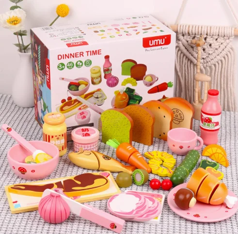 高品質木製キッチンおもちゃセット魚ニンジン磁気吸引セシリアままごとパズルインタラクティブおもちゃ赤ちゃんの誕生日ギフト