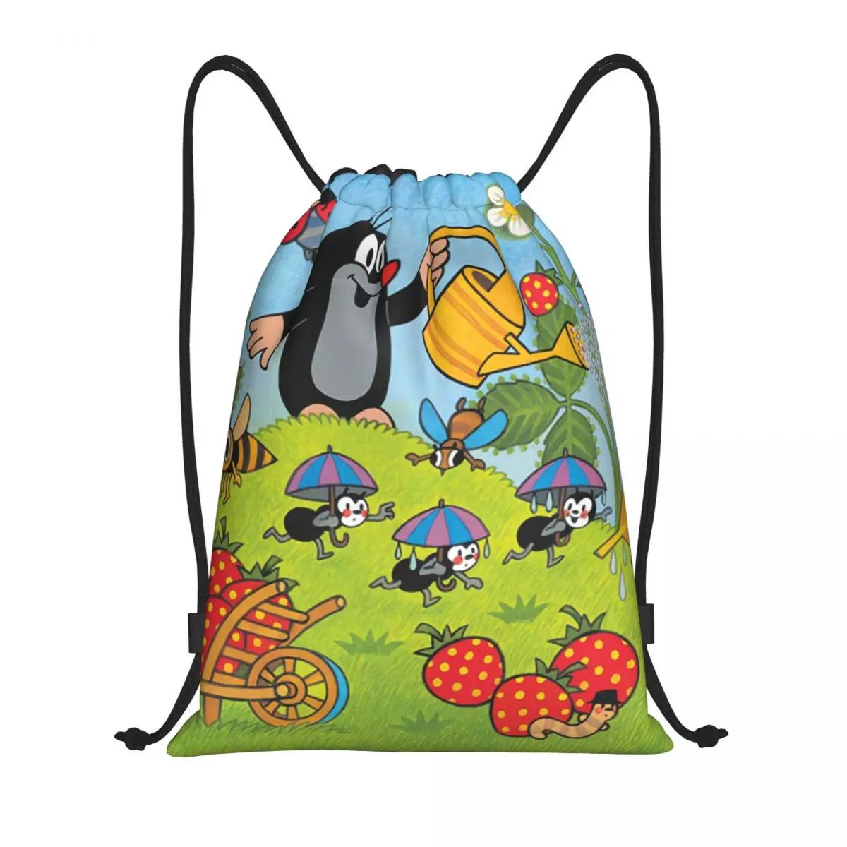 Custom The Mole Drawstring Bag for Shopping Yoga Backpacks Women Men Czech Cartoon Comics Krtek Mole Sports Gym Sackpack