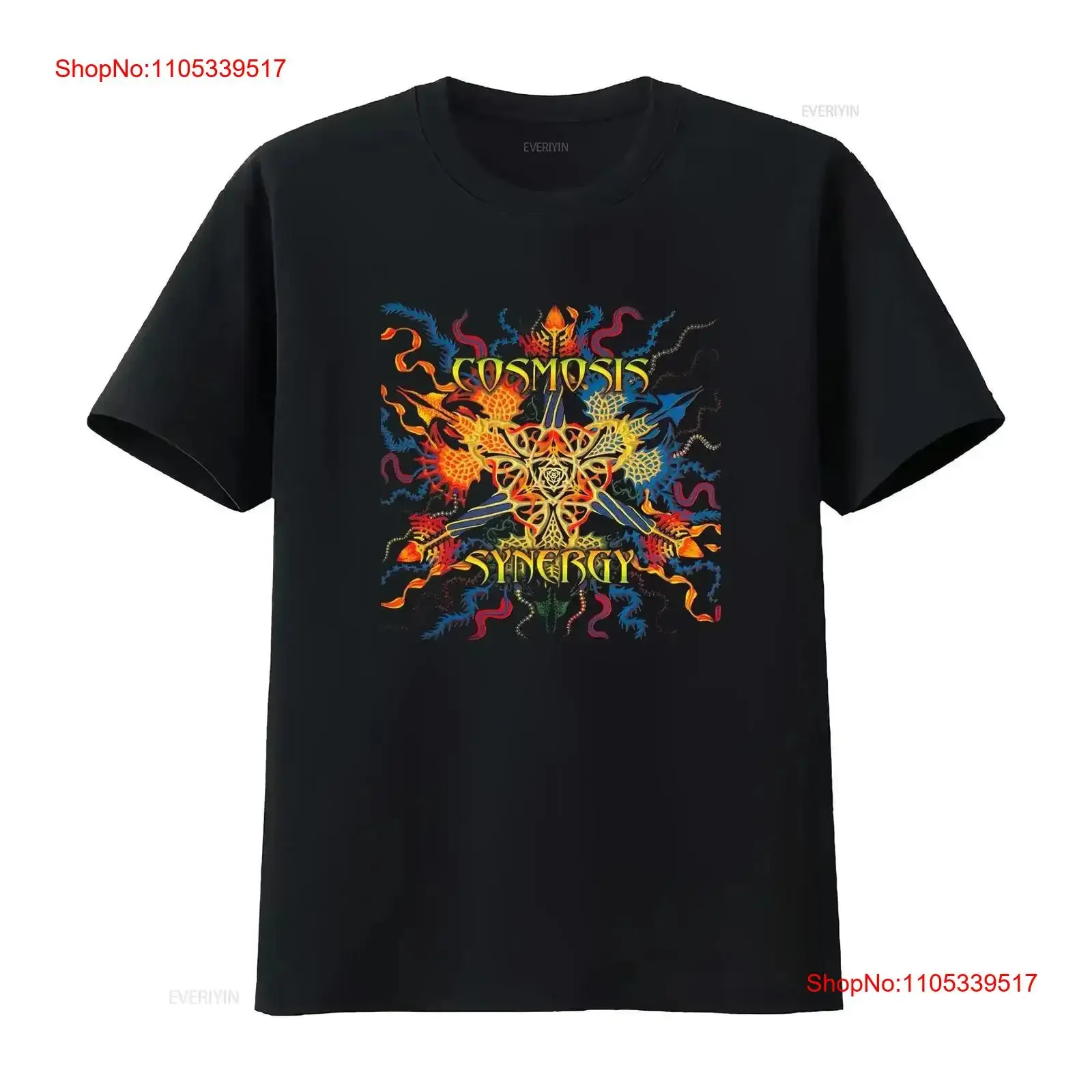 Cosmosis Synergy Goa Psychedelic Trance Music Mens Cotton T Shirt vintage Washed fashion graphic Slightly homme  vintage