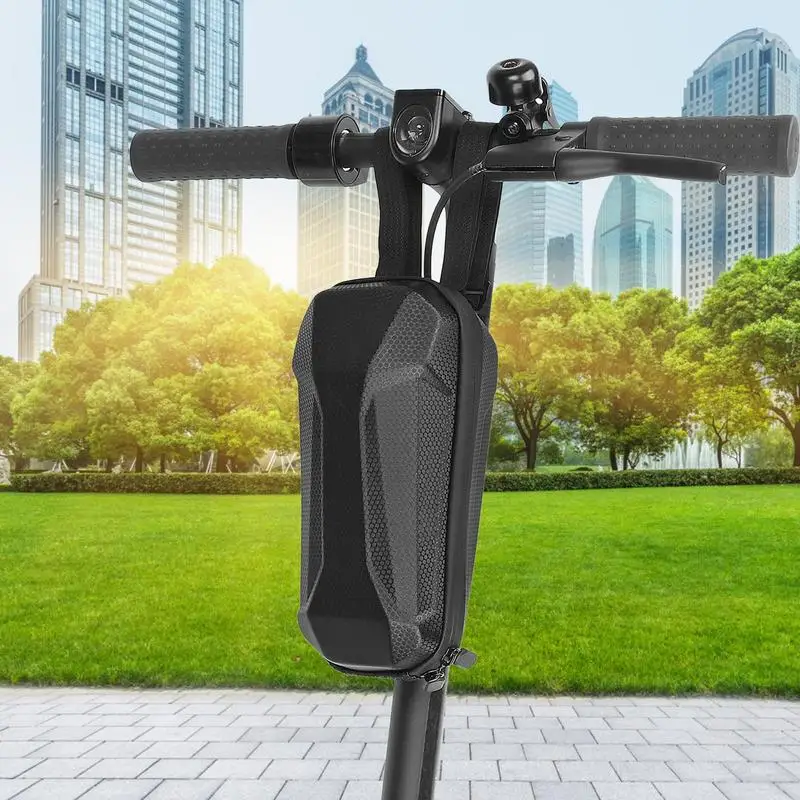 Electric Scooter Carrying Bag Waterproof EVA Hard Shell Storage Bag With 2L Capacity Front Frame Bag Quick Installation