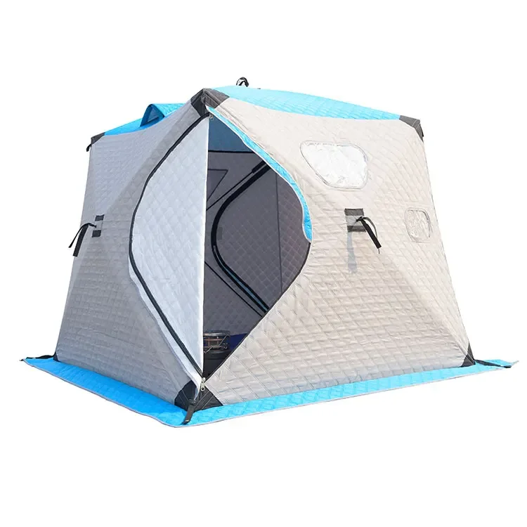 China Manufacturer Custom Logo Pop Up Winter Insulated Outdoor Camping Ice Fishing Tent