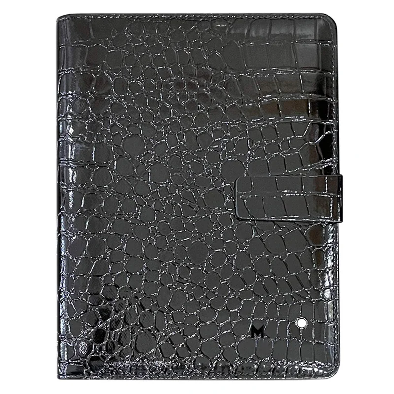 AGD Magnetic Catch 2 Colors Crocodile Texture MB Notebook Leather Cover Luxury Unique Loose-leaf Stationery Paper Notebook