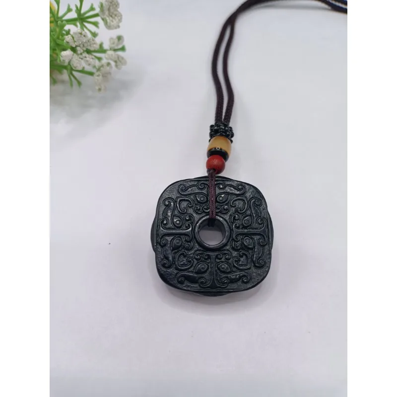 Exquisite Hetian Jade Quartet Divine Beast Double-sided Jade Pendant Same for Men and Women