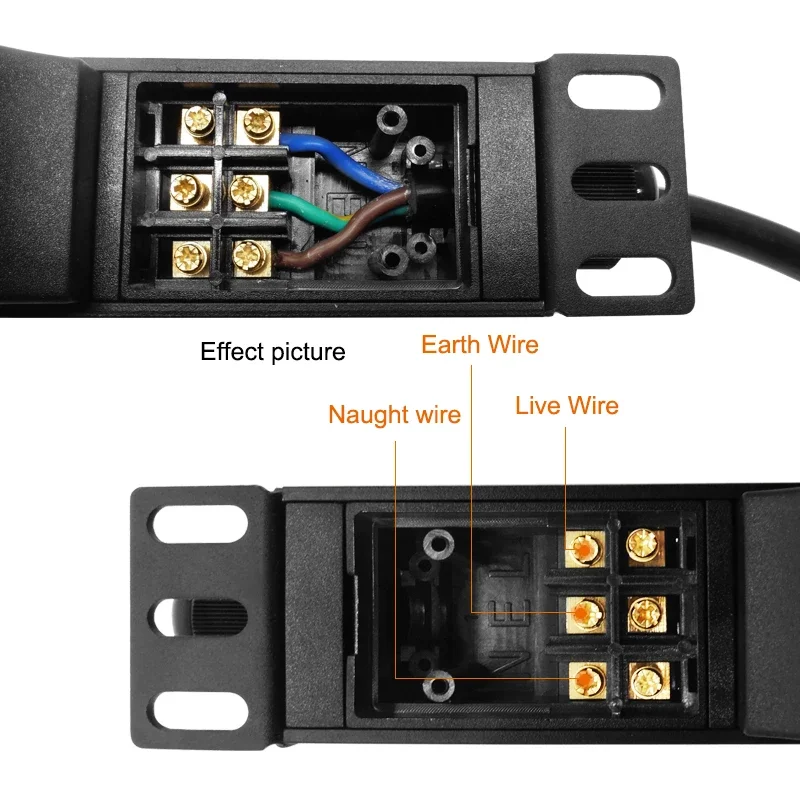 PDU power strip With junction box 2-9 Way10A Universal socket  Air switch control Cabinet installation Electric Network filter