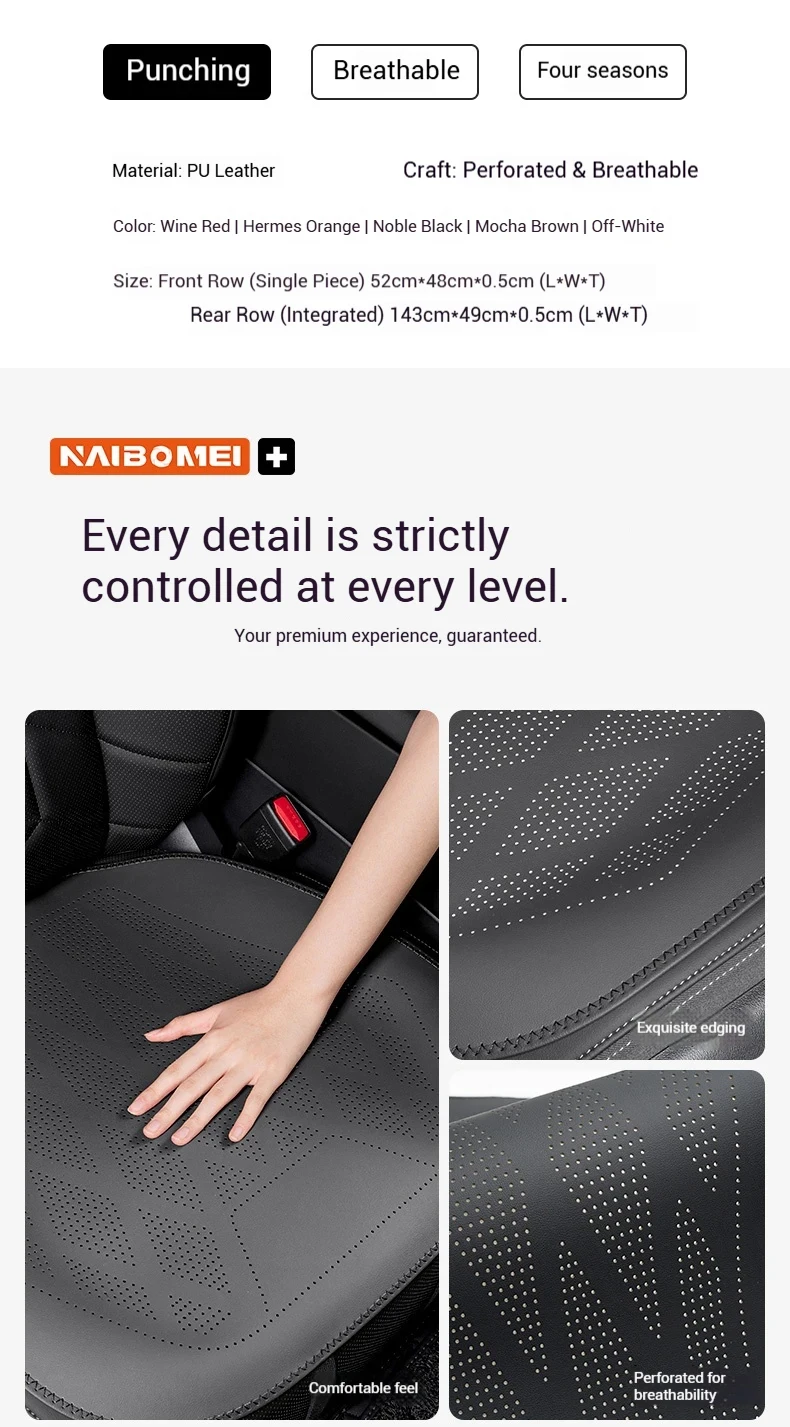 Nappa-Leder Autositzkissen, Rutschfeste Ganzjahres-Autositzauflage, Für Deepal S7 S07 SL03 S05 G318 2025 2026, Auto-Zubehör – Detail 17