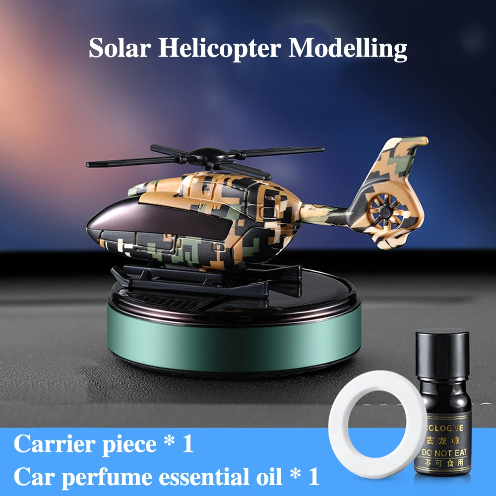 

Solar Car Air Freshener Helicopter Model Decor Propeller Fragrance Auto Supplies Interior Accessories Flavoring Perfume Diffuser