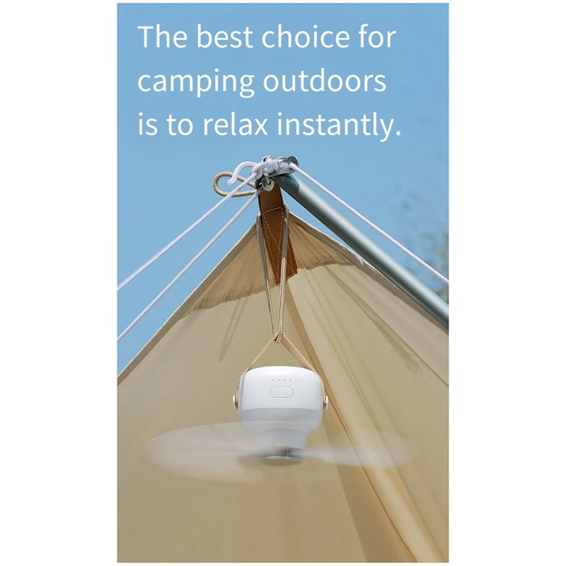 1Pcs Mini USB Fan Battery Operated Remote Control Fan Camping Fan Portable Fan LED Light For Home White