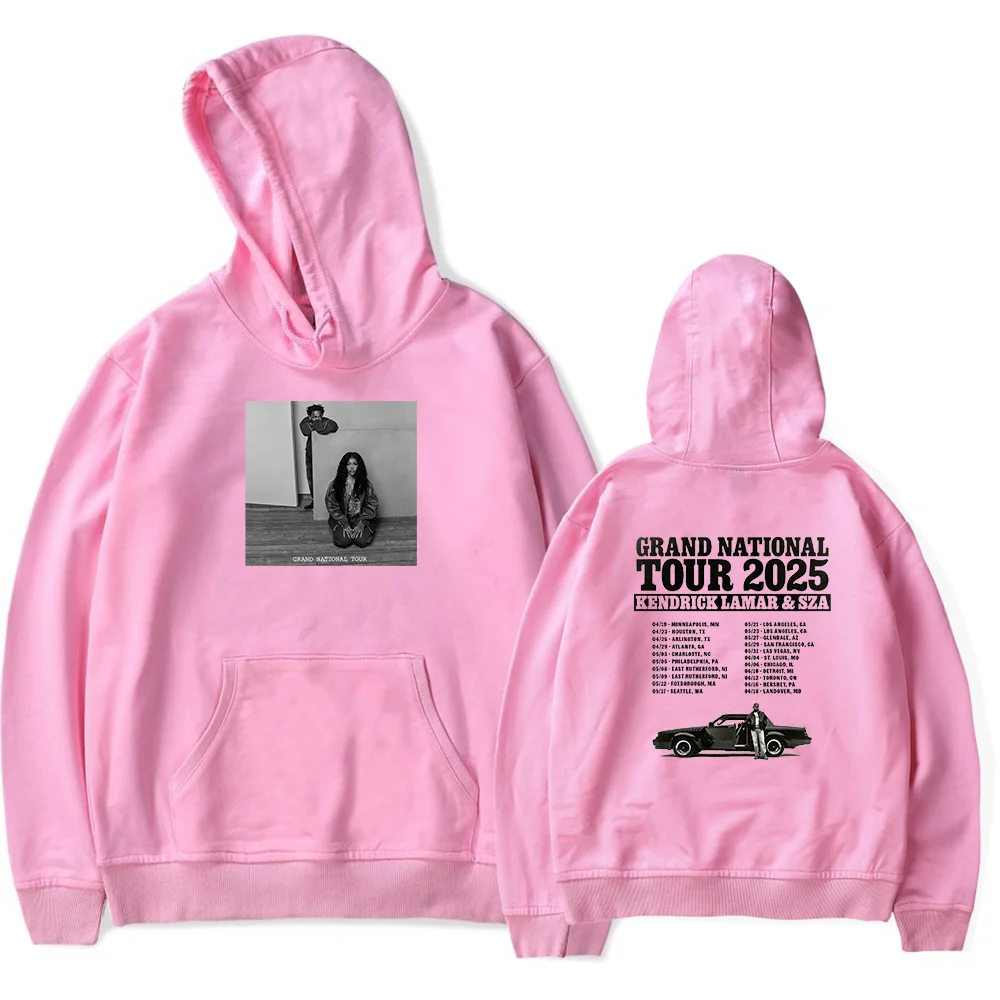 Kendrick Lamar Grand National Tour Merch Hoodies for Women and Men SZA Pullover Long Sleeve Casual Streetwear