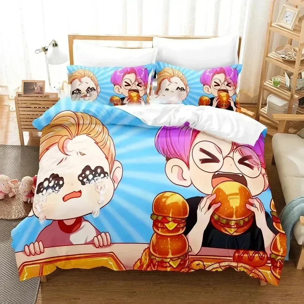 Luxury New 3D Print Cartoon Foxy Boxy Lanky-box Bedding Set Duvet Cover Bed Set Quilt Cover Pillowcase Queen Size Boys Adult