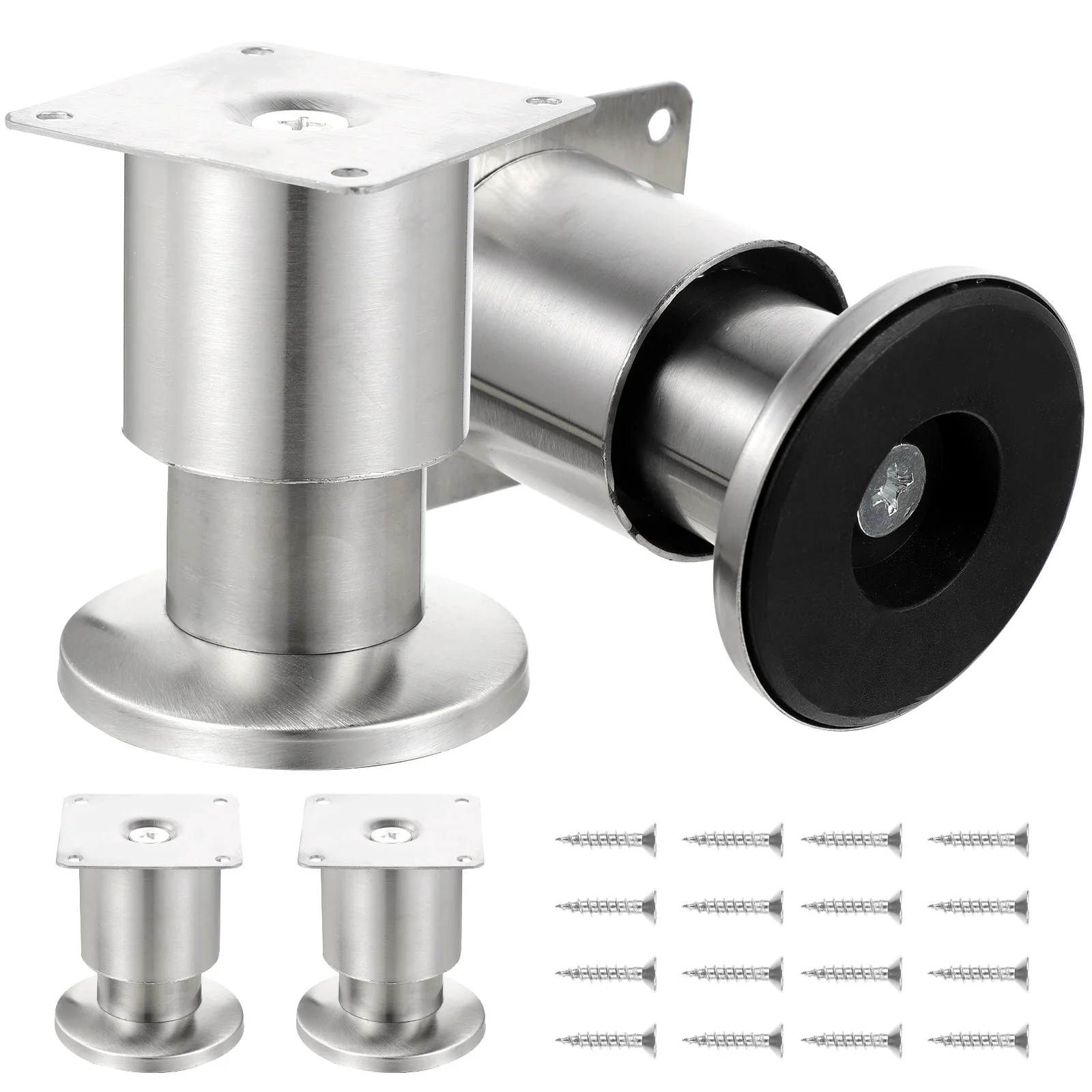 

Adjustable Stainless Steel Furniture Legs Metal Sofa Feet Durable Wear Resistant Non Slip Rubber Mat Protect Floor Overcome