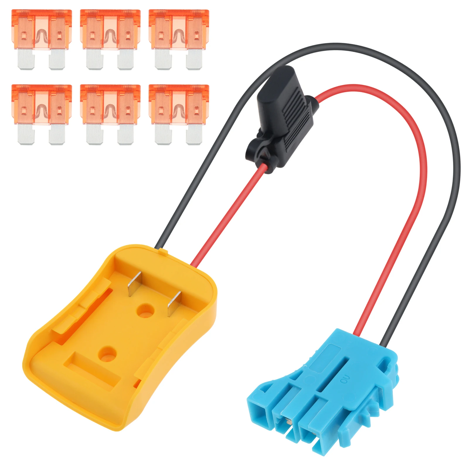 

Power Wheels Adapter Battery Conversion Kit Fit for Dewalt 18V / 20V Battery / Kids Ride Tool On Toy with Wire Harness Connector