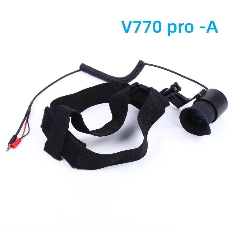 V770 pro‑A Portable Large‑Screen Head‑Mounted Display, AV Input, External Battery Supported, Brightness & Diopter Adjustable