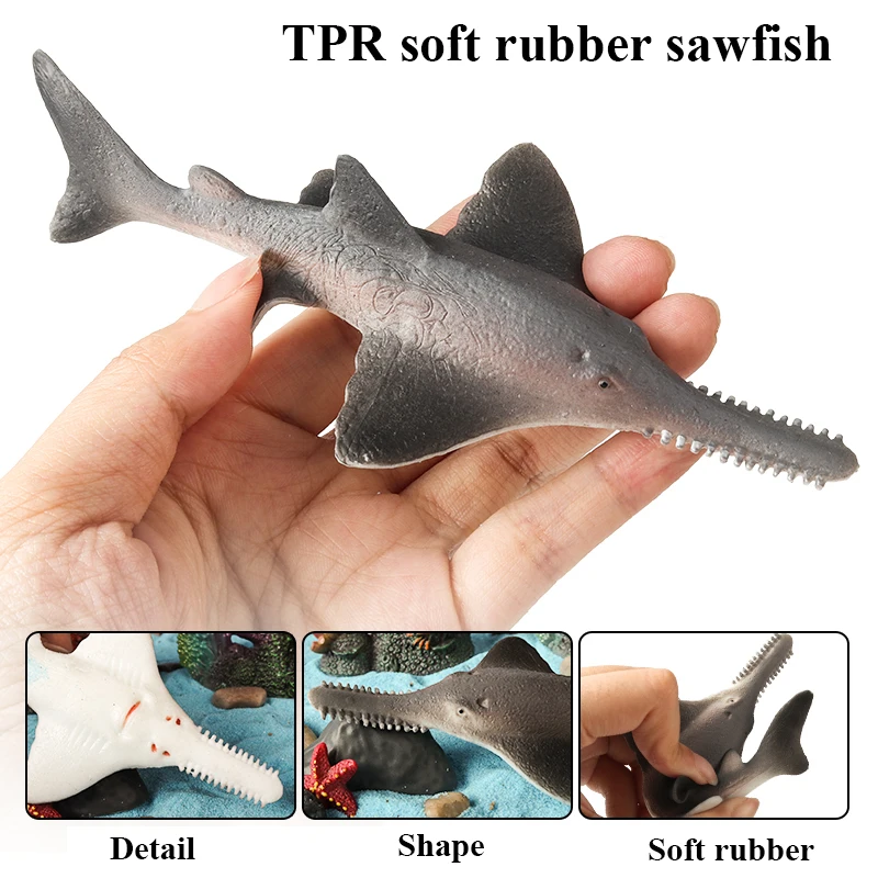 Oenux Meeresleben Tier Tintenfisch Krabbe Clownfisch Lionfish Seestern Hai Schmetterling Fisch Fliegender Fisch TPR Weiches Modell Spielzeug Kind Geschenk – Detail 18