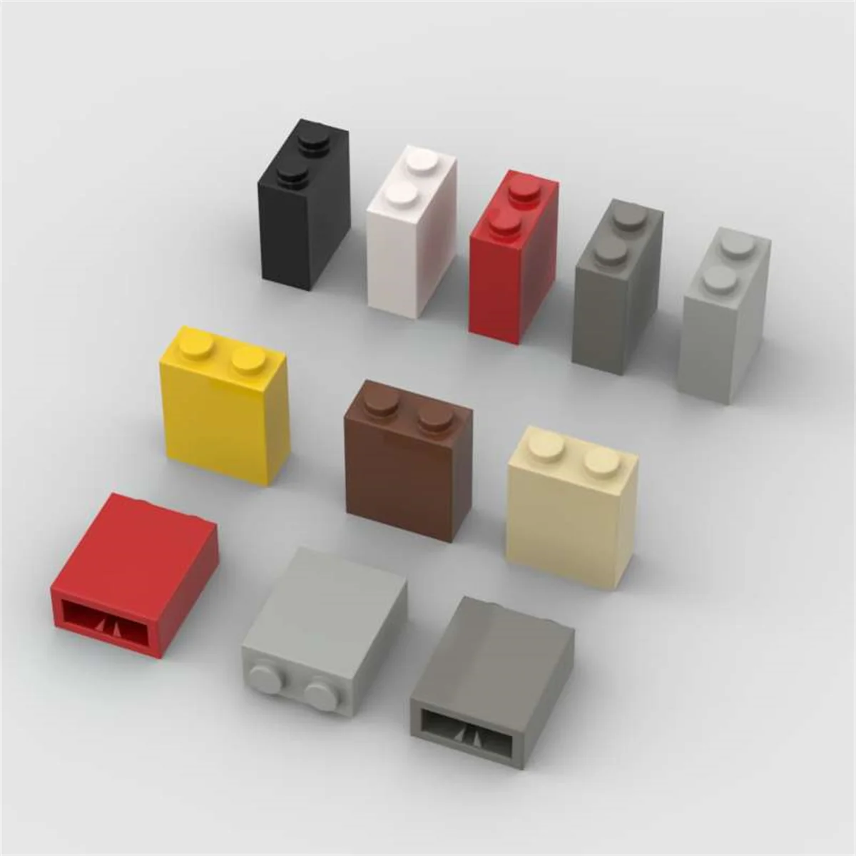 10PCS Puzzle Particle 3245 1x2x2 Building Blocks Kit With Inside Axle Holder Bricks DIY Idea Toy Children Gift
