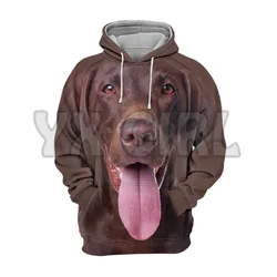 Animals Dogs German Shorthaired Pointer Laugh   3D Printed Hoodies  Unisex Pullovers Funny Dog Hoodie Casual Street Tracksuit