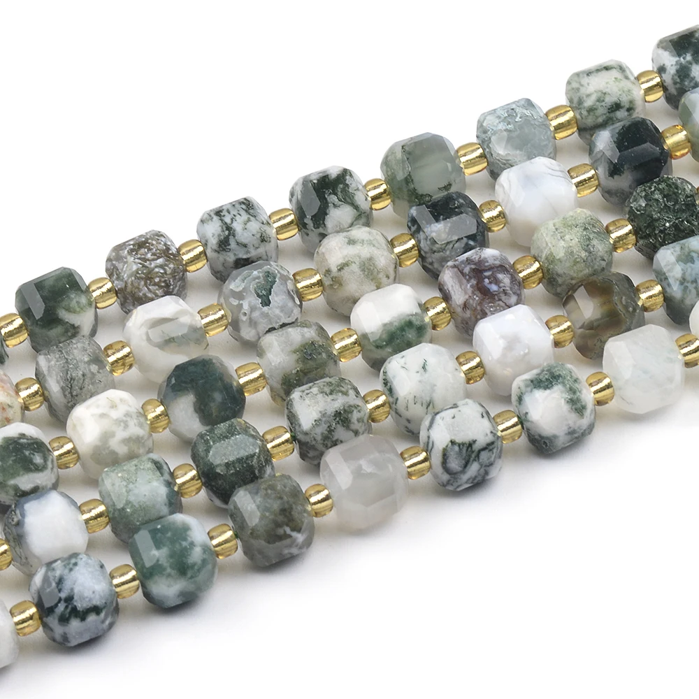 

Wholesale Natural Tree Agate African Turquoise Kambaba Jasper Faceted Cube Loose Beads For Making Jewelry DIY Necklace Bracelet