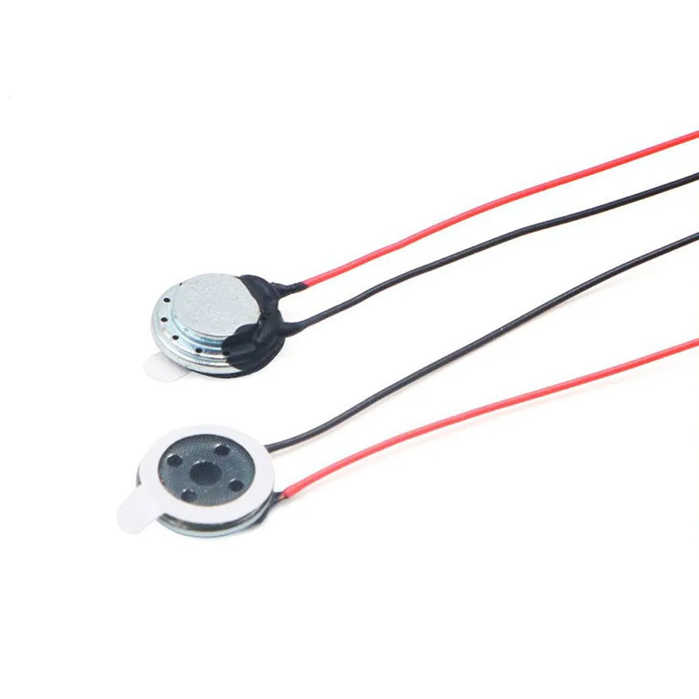 5 قطعة رقيقة جدا 8Ohm 0.5 واط مكبر صوت مستدير 10 مللي متر قطر مكبر صوت صغير 10 × 3.5 مللي متر لإصلاح الهاتف المحمول الصوت لتقوم بها بنفسك