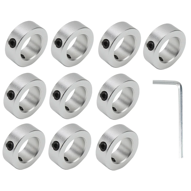 

Набор регулировочных колец, 10 шт. для осей и валов с резьбовыми штифтами, установочными винтами и гаечным ключом для простой установки
