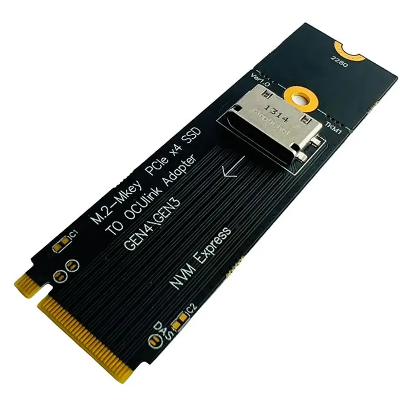 M.2 M-Key Pcie X4 SSD To U.2 Oculink SFF-8612 Adapter Gen4/Gen3 For 2.5 Inch NVME U.2(SFF 8639)SSD PCI-E NGFF Riser Card