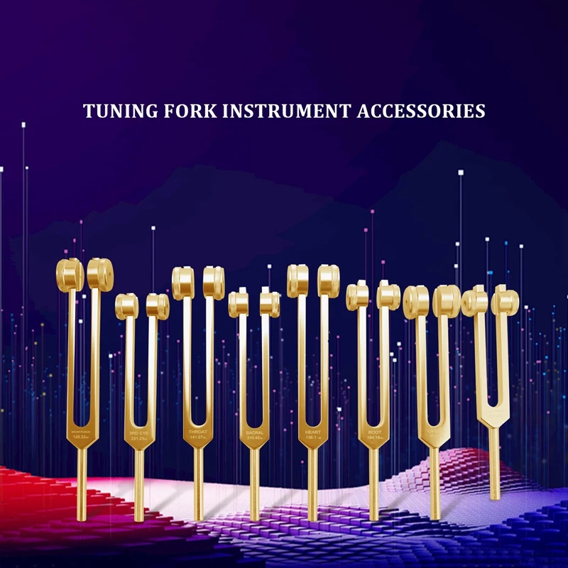 Tuning Fork, 7 Chakras+1 Soul Purpose Weighted Tuning Forks,Aluminum Alloy Instrument 126.22-141.27 Hz Etc